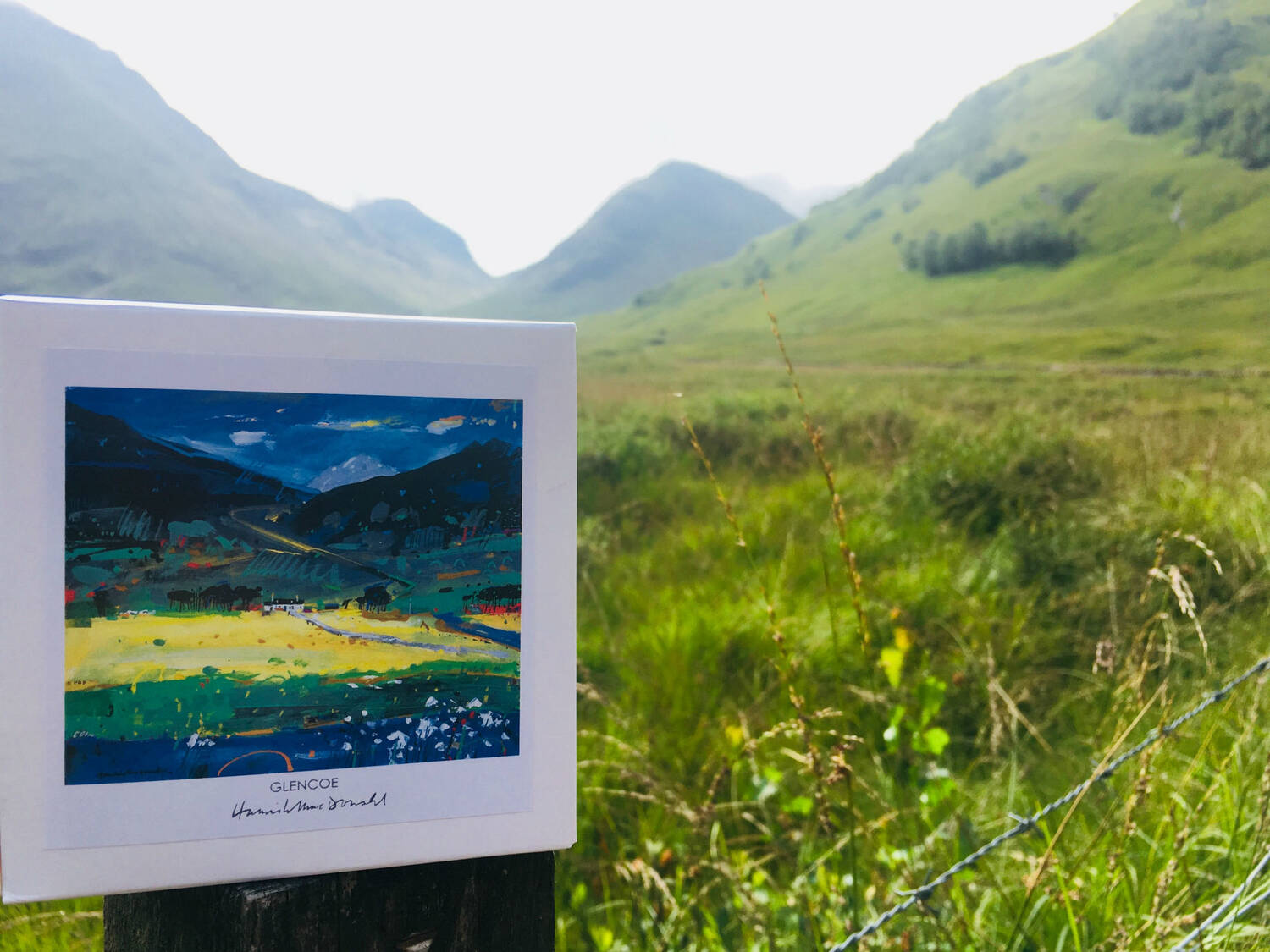 Hamish MacDonald’s painting of Glencoe, set in the newly designated National Nature Reserve