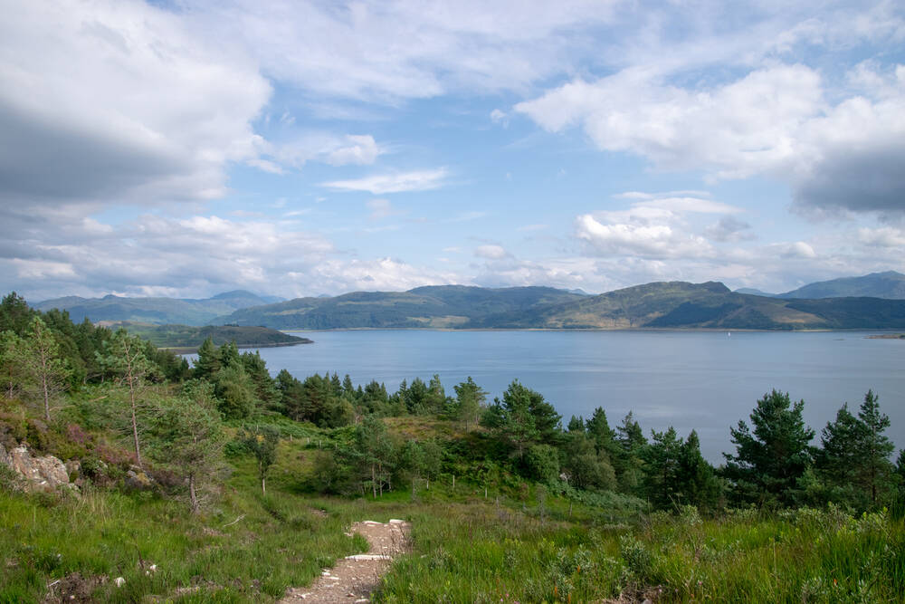 The coastal walk from the Kyle of Lochalsh to Balmacara Square.