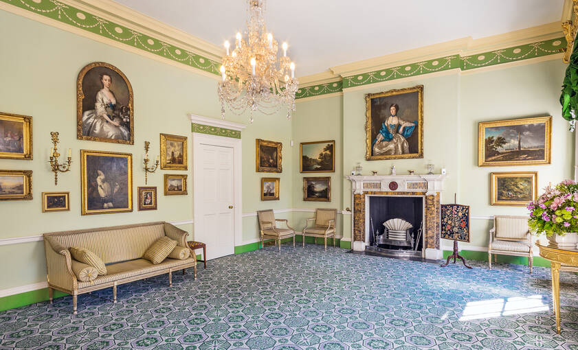 Period furnishings in the drawing room of the Georgian House