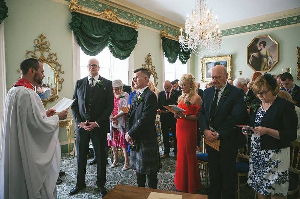 Chris Whitehead and Allan Auld, married at the Georgian House 