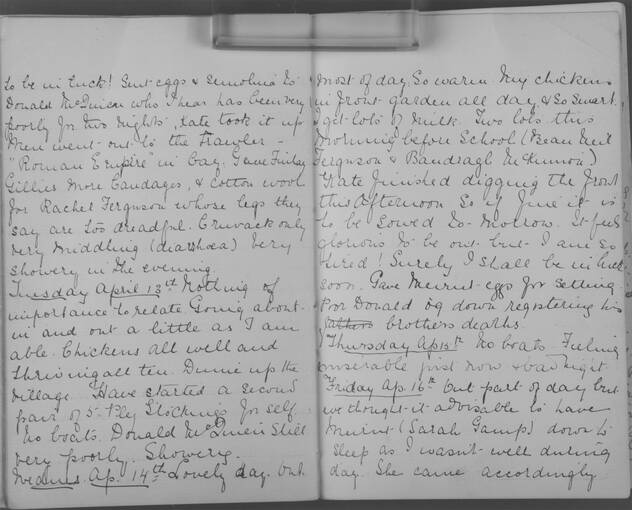 The diary of Alice MacLachlan, 15 - 16 April 1909