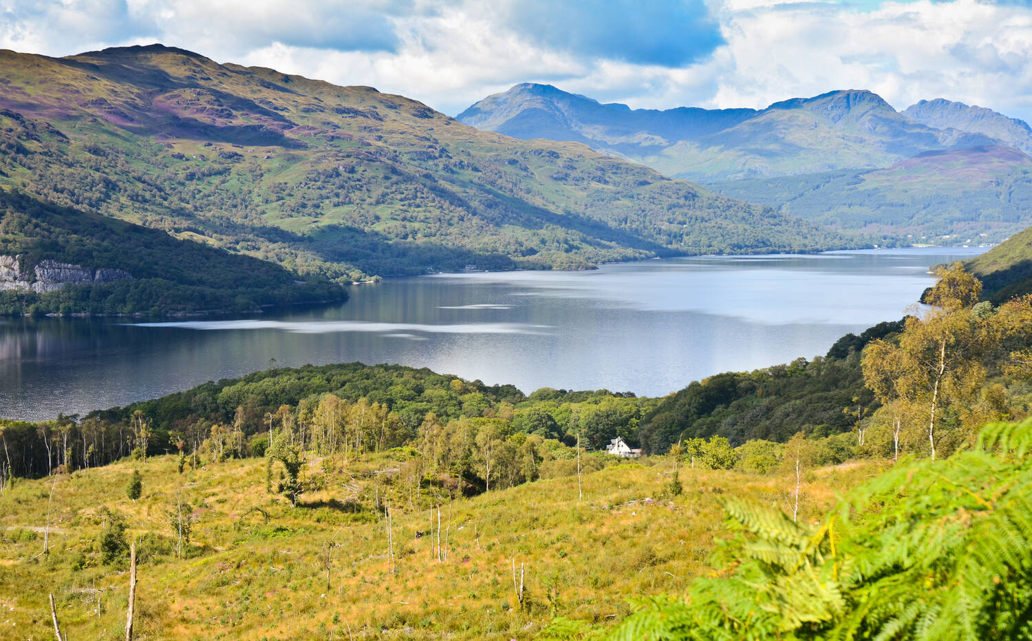 Looking down over Loch Lomond from the slopes of Ben Lomond