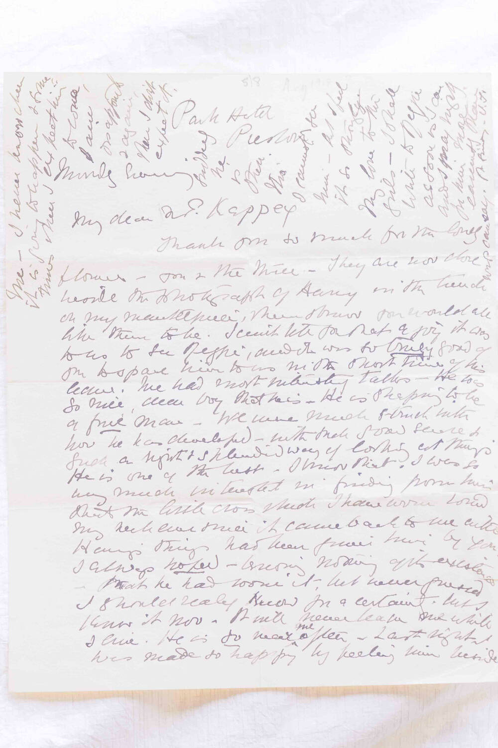 Letter from Violet Jacob to Mrs Kappey, August 1919