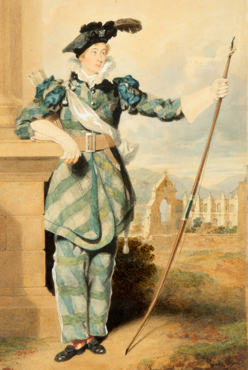 John Wilkie of Foulden (1806–84) in archer’s uniform, attributed to Denis Deighton, c1822