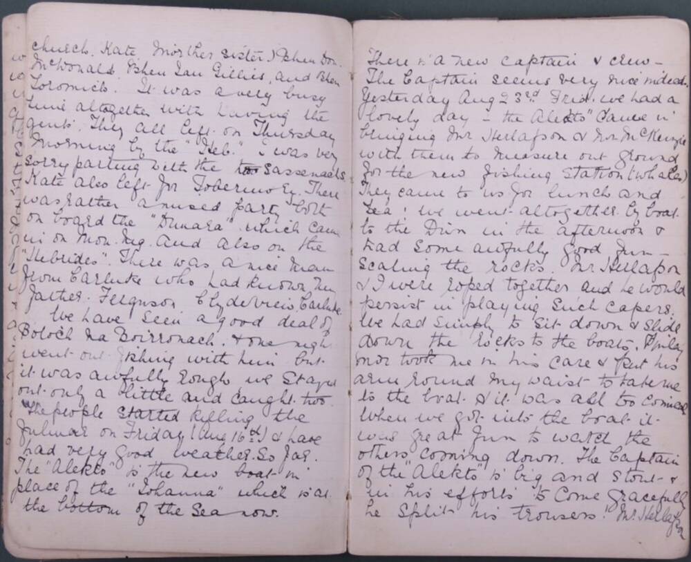 Two handwritten pages of a diary.
