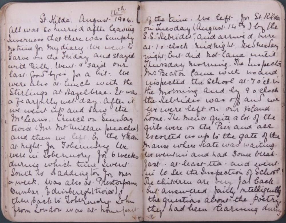 Two pages from a handwritten diary.